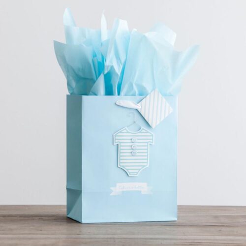 081983574566 Baby Boy Cute As A Button Premium Gift Bag