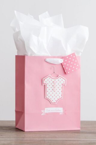 081983574573 Baby Girl Cute As A Button Premium Gift Bag