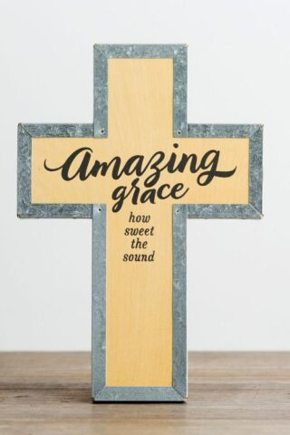 081983662157 Amazing Grace Metal Wrap Cross