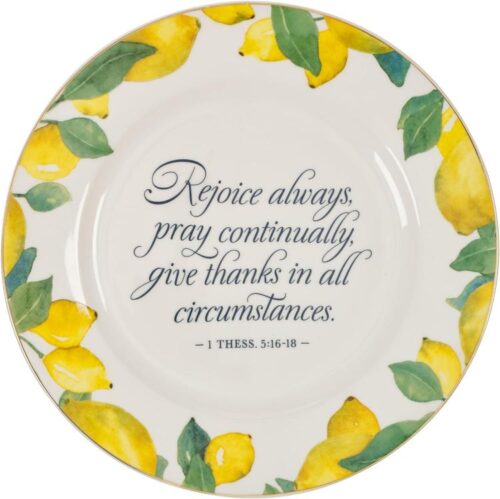 1220000324923 Rejoice Always Lemon Yellow Ceramic 1 Thessalonians 5:16-18