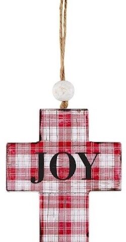 195002087521 Joy Plaid With Jute Hanger