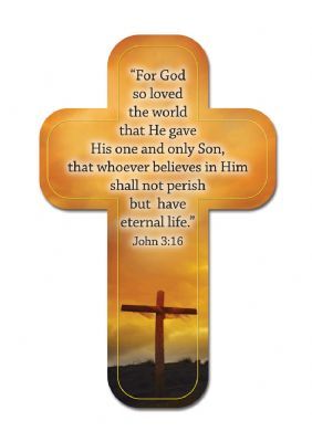 6006937095717 For God So Loved Cross Bookmark