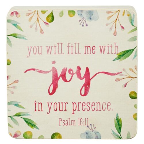 6006937134201 Psalm 16:11 Watercolor Collection Small Decor Block