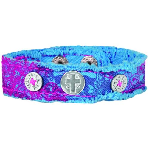 612978361573 Cherished Girl Faith Hope And Love Canvas (Bracelet/Wristband)