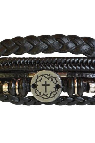 612978389379 Faith Gear Guys Crown Cross (Bracelet/Wristband)