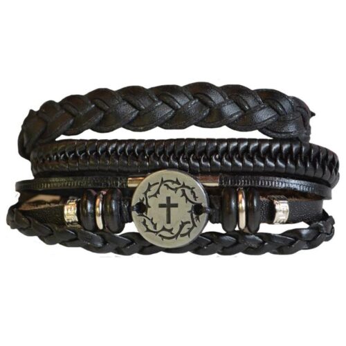 612978389379 Faith Gear Guys Crown Cross (Bracelet/Wristband)