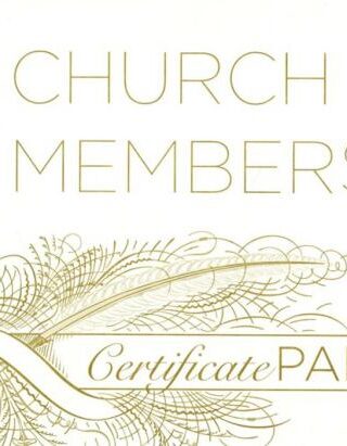 634337782867 New Church Member Certificates Pad Of 25