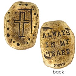 637955075274 Cross Always In My Heart Pocket Stone