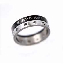 651263031340 If God Is For Us Half Spinner (Size 7 Ring)