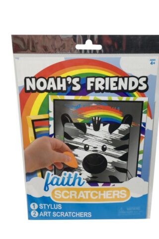 684364221266 Noahs Friends I Love Jesus Zebra Faith Scratcher