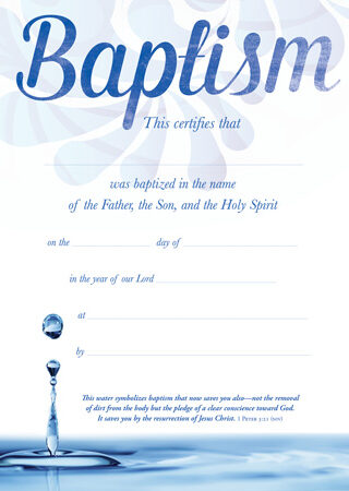 730817353081 Baptism Certificate Pack Of 6