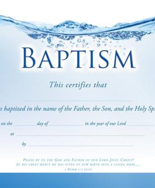 730817356655 Baptism 1 Peter 1:3 Premium Certificate Pack Of 6