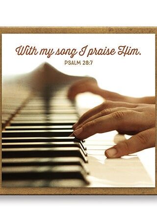 736655555090 With My Song I Praise Him (Magnet)