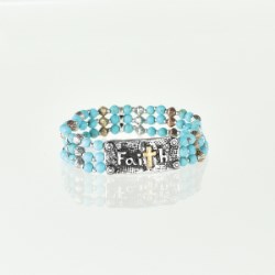 780308983068 Turquoise Faith Bead (Bracelet/Wristband)