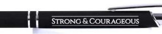 788200482801 Strong And Courageous Soft Touch Gift Pen