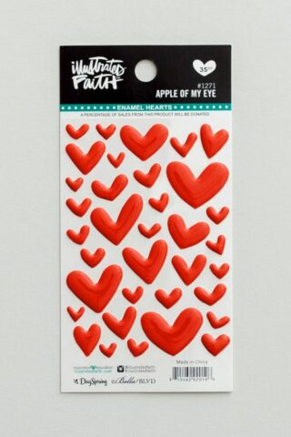 815462020196 Apple Of My Eye Enamel Heart Stickers