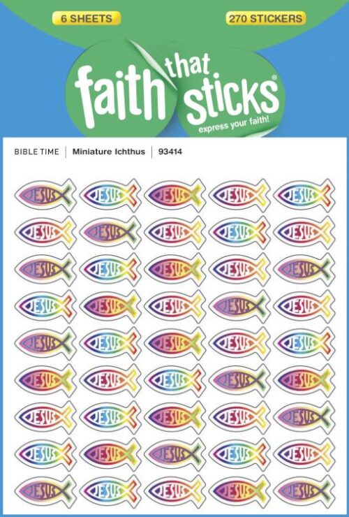 9781414393414 Miniature Ichthus Stickers