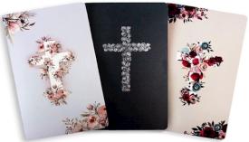 9781937212636 Floral Cross Design Jouranl 3 Pack