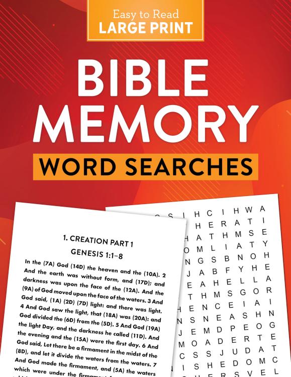 9781636093017 Bible Memory Word Searches Large Print