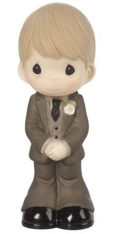 842181106344 Groom Wedding Cake Topper Blond Hair Light Skin Tone