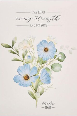 6006937160804 Lord Is My Strength And My Song Notepad Floral Psalm 118:14