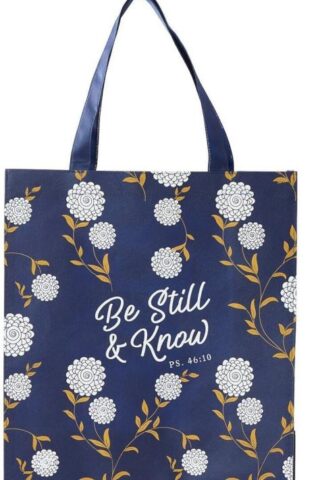 1220000131026 Reusable Shopping Tote Bag for Women: Be Still & Know - Psalm 46:10 Inspirationa