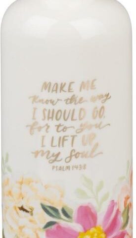 1220000720589 Small Ceramic Scripture Table Vase for Flowers & Plants: Lift Up My Soul Inspira