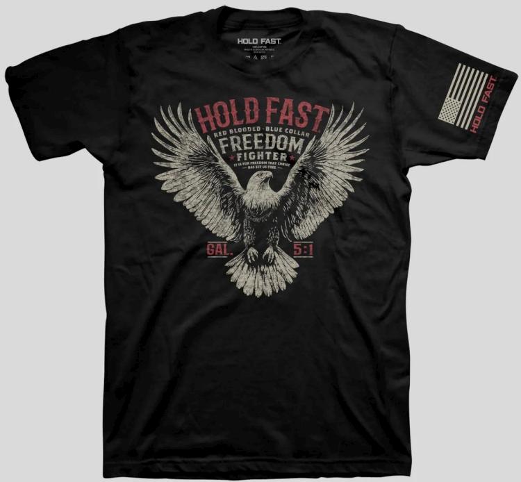 612978657362 Hold Fast Freedom Fighter Eagle (Medium T-Shirt)