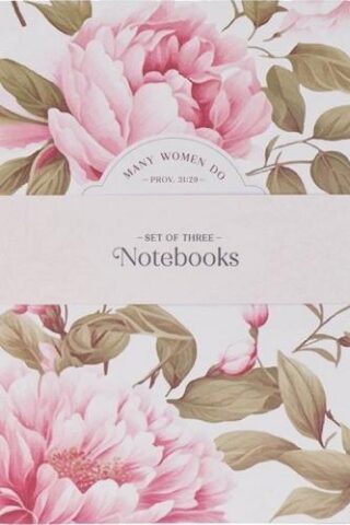1220000326651 Noble Things Pink Floral Notebook Set Proverbs 31:29