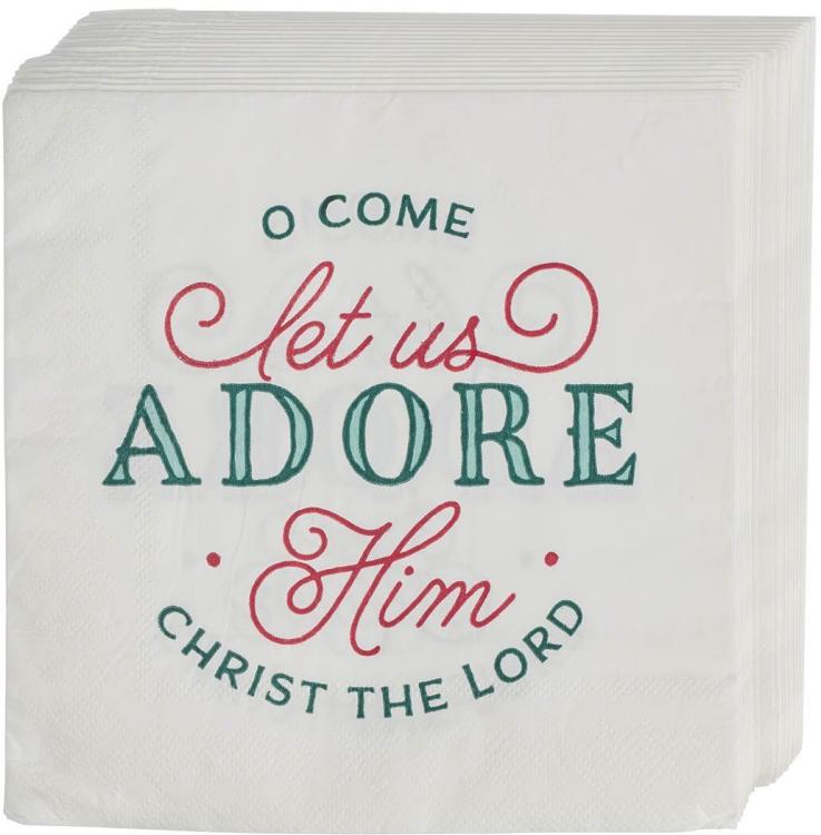 1220000329010 Decorative 12 Piece 3-Ply Premium Christmas Paper Napkin Set for Home & Kitchen: