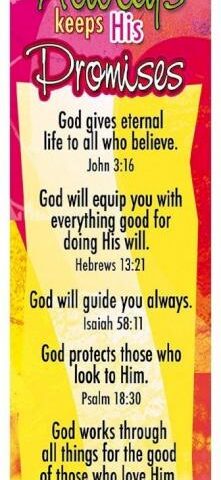 6006937092006 God Always Keeps His Promises Sunday School/Teacher Bookmark Set