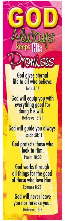 6006937092006 God Always Keeps His Promises Sunday School/Teacher Bookmark Set