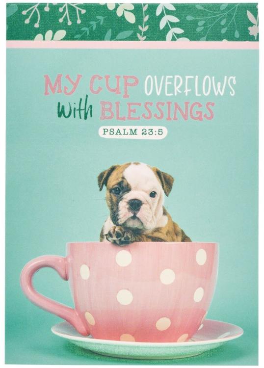 6006937160811 Small Handy Scripture Notepad for Women: Cup Overflows - Psalm 23:5 Inspirationa