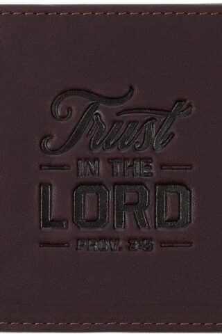 6006937171800 Premium Genuine Full Grain Leather Inspirational Scripture Wallet for Men: Trust