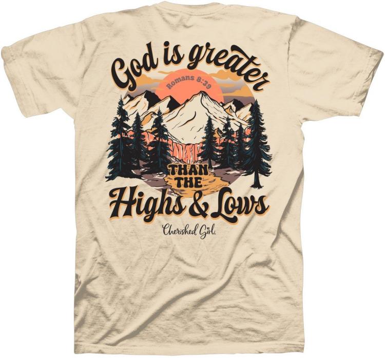 612978656129 Cherished Girl God Is Greater (Large T-Shirt)