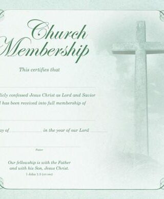 730817346281 Church Membership Certificate