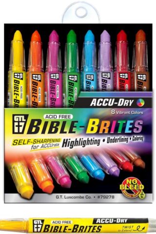 634989792788 Accu Dry Bible Brites Highlighter 8 Pack